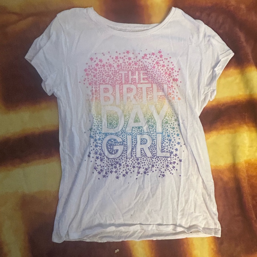 The Children's Place White Birthday Girl Tee